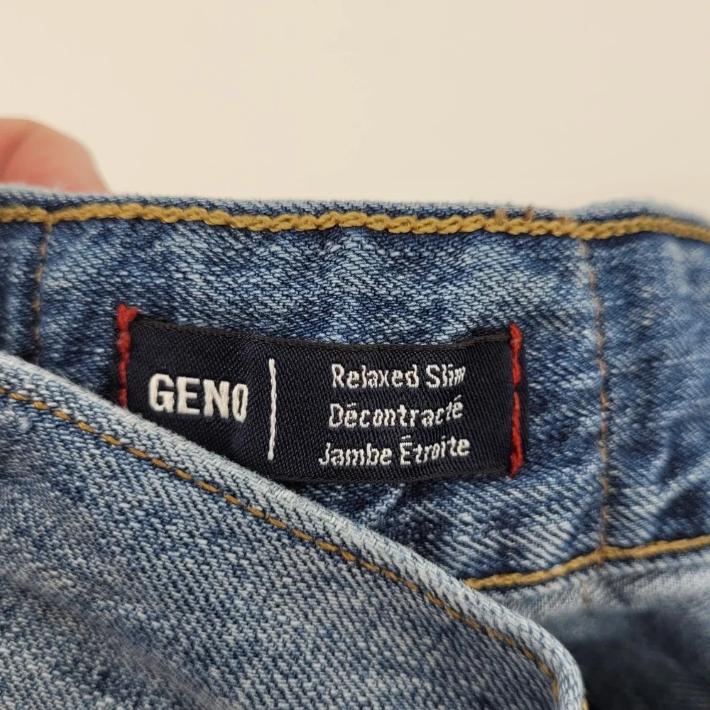 True Religion Geno Relaxed Slim Jeans Mens 28 Blue Denim Horseshoe Pocket‎